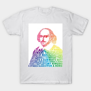 shakespeare rainbow design T-Shirt